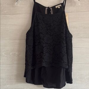 Elegant Black Lace Women's Top